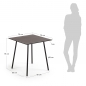 Preview: Quadratischer Betontisch Talca 75x75 cm (nicht brennbar A1)