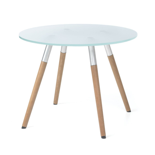 schwer entflammbarer B1 Beistelltisch Lund mit Holzgestell (B1-Lack)