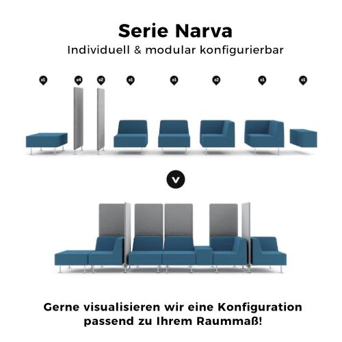 modulares Sofa Narva (schwer entflammbar) - individuell konfigurierbar