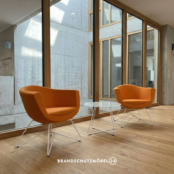 schwer entflammbarer Sessel B1 / DIN 13501-1 - für Fluchtwege in Schulen, Behörden, Krankenhäusern etc.