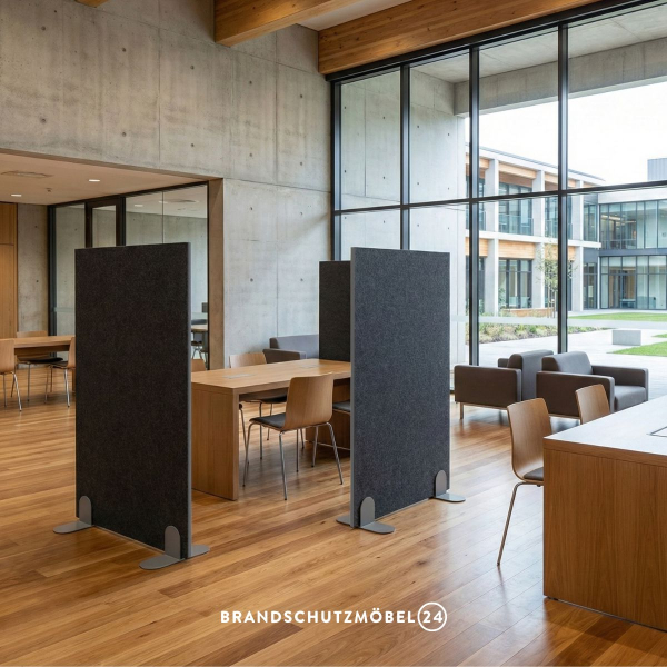 Bibliothek Akustik-Stellwand schwer entflammbar B1 flammhemmend feuerfest