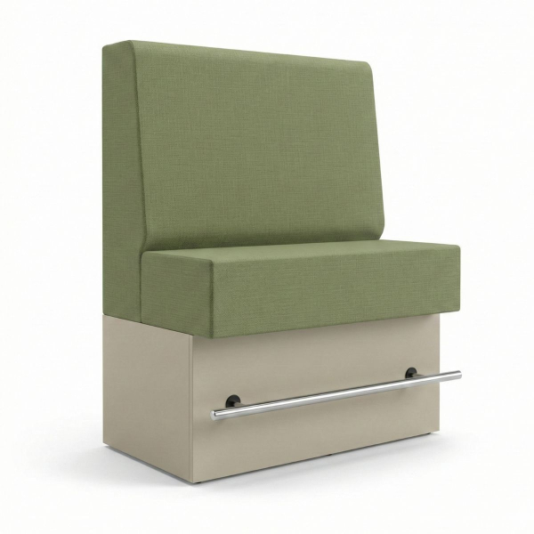 hohe Sitzbank schwer entflammbar B1 / DIN 66084 P-a ideal für Kantine, Gastronomie oder Bistrobereiche