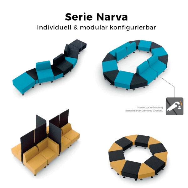 modulares Sofa Narva (schwer entflammbar) - individuell konfigurierbar
