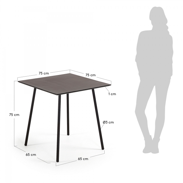 Quadratischer Betontisch Talca 75x75 cm (nicht brennbar A1)